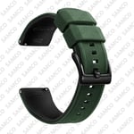 (22mm Army Grenn Black 4) Pikalukitus kuminen kellon ranneke Silikoni kellon ranneke Huawei Samsung Garmin kellon vaihtoranneke - kellon rannekkeet