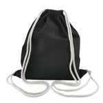 IDEA HOME Sac de Gym en Coton - Sac de Sport avec Cordon 36 x 44 cm 250g/m² - Sac de Gym à Personnaliser, Idéal pour Sport, Voyage et Courses, Noir