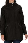 Regatta Lunora Womens Jacket Black Waterproof Hooded Outdoor Walking Hiking Coat