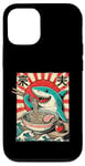 Coque pour iPhone 12/12 Pro Shark Ramen Anime japonais drôle graphique kawaii requin