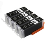 4 Black (PGI) Ink Cartridges for Canon PIXMA MG5750 MG6851 MG7753 TS6050 TS8053