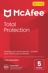 McAfee Total Protection Antivirus 2025 - 5 Device 1 Year Delivery by Post