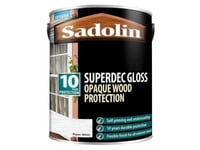 Sadolin Superdec Opaque Wood Protection Super White Gloss 5 Litre SAD5028852