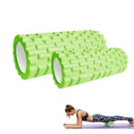 2x Rouleau de Massage Musculaire. Foam Roller pour Trigger Massage Physiothérapie. Rouleau Masseur pour les Jambes, le Dos, les Bras et Relâcher les Tensions Musculaires-33x14cm//30x9cm