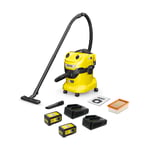 Våt-/ torrdammsugare Karcher WD 4-18 Dual Battery Set