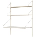 Frama-Library Hylde med Skrivebord 80x108 cm, Varm Hvid