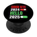 Goodbye 2024 Hello 2025 Happy New Year 2025 Family Matching PopSockets PopGrip Interchangeable