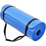 BalanceFrom GoCloud Tapis de yoga multi-usage 2,5 cm extra épais haute densité anti-déchirure avec sangle de transport (bleu)