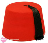 Adult Red Fez Hat Turkish Fancy Dress Tommy Cooper Style Costume Accessory Lot