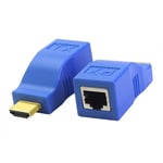 Extendeur Rj45 Hdmi 1.4,Adaptateur Hdmi Vers Rj45,Répéteur De Convertisseur Hdmi Vers Ethernet,Distance D'Application Jusqu'À 30 M - Pour Affichage Hdtv 4K 2K 1080P Avec 3D[VID065156]