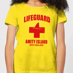 Jaws Amity Island Lifeguard Women's T-Shirt - Yellow - L