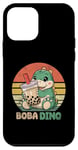 Coque pour iPhone 12 mini Thé à bulles Boba Dino Milk Tea Boba Pearl Lover