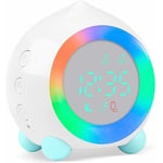 Réveil Enfant Lumineux LED Numerique Lampe Réveil Veilleuse Fille Garcons Jour Nuit Enfant Volume Réglable Snooze Réveil en USB Charge