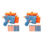 Nerf Elite 2.0 Prospect QS-4 Blaster, 8 Official Darts, 4-Dart Blasting, Non-Removable Targeting Scope, Multicolor (Pack of 2)