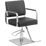 Physa - Fauteuil de coiffure avec repose-pieds 50 - 66 cm 200 kg noir/argent