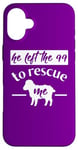 iPhone 16 Plus Christian Quote Left 99 Rescue Me Sheep Shepherd Bible Story Case