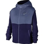 NIKE Therma Full Zip Plush Hoodie - Blue Void/Mystic Navy, X-Small