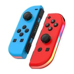 Handkontroll LED kompatibel med JoyCon Nintendo Switch Red RED/BLUE