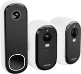 Arlo Essential 2K sikkerhedskamera 2-pakke med video-dørklokke