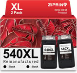 Pg-540 Xl Lot De 2 Cartouches D'Encre Noires Compatibles Canon 540 Pg-540Xl Pour Canon Ts5150 Ts5151 Mg3650 Mg3650S Mg4250 Mg3150 Mg3250 Mx475 (2 Noires)[DYJ070954]