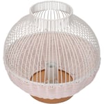 Webmarketpoint - Lampe en rotin blanc avec base cmø30,5h29,5