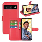 Google Pixel 8      Pu Wallet Case    [Red]