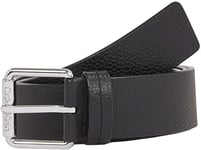 Calvin Klein Ceinture Homme Boucle Carrée en Cuir, Noir (Ck Black Pebble), 125 cm