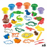 Pâte à modeler en argile PlayGo Dinosaures (6 Unités)