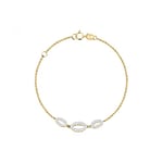 Bluespirit Oxyde Bracelet Femme, en Or jaune 375%, zircons - P.76X405000700