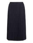 Tommy Hilfiger Fluid Pleated Midi Skirt Marinblå