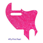 Pleroo JEParts pour US Telec84Tele F Hole Hybrid JE514 Guard Scratch Plate,Tele Conversion 514 up avec FiosphHole - Type 4Ply Pink Pearl