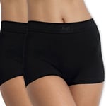 Sloggi Trosor 2P Double Comfort Shorts Svart bomull 46 Dam