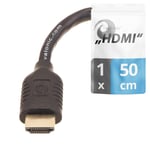 Cable Hdmi Court, 50Cm - 4K, Arc, Ultra Hd, Ethernet, High Speed - Noir, Pour Tv, Macbook, Pc, Ps5 0,5M[CAB131805]