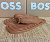 Hugo Boss sabot sliders sandals 9UK/42EU, Soft Leather, padded insole