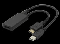 Deltaco USB-C til HDMI-adapter, 4K/60Hz, 0,2m - Svart