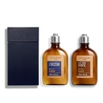 L'OCCITANE Homme Men's Shower Essentials | Aromatic & Woody | Vegan & 99% Readily Biodegradable | Luxury & Clean Men's Beauty Hair & Body Wash Gift Set for All Hair & Skin Types | Amazon Exclusive