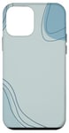 Coque pour iPhone 12 mini Couleur neutre minimaliste bleu clair sarcelle et turquoise