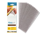 Abranet Bande abrasive en filet 80x230mm - Feuilles abrasives auto-agrippantes - Grain P120 - 10 pièces - AE175F1012 - pour poncer sans poussière le bois, le mastic, la peinture, le plastique