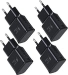 Lot De 4 Adaptateurs De Pr De Chargeur D'alimentation Usb 5v-2a Chargeur Rapide Universel Pour Iphone 12/11/X 8/7/6, Samsung Galaxy S22 S21 S20 S10 S5 S6 S7 S8 S9/Edge/Plus/Active, Note 5/8/[X36]