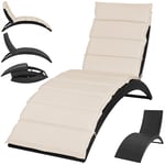 Chaise longue transat pliable avec coussin Detex Coussin forme ergonomique