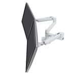 ERGOTRON – Lx dual side-by-side arm, no grommet mount, white texture (45-491-216)