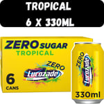 Lucozade Zero Tropical, Pink Lemonade Energy Drink Powered By Vitamin B3 6x330ml