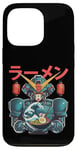 Coque pour iPhone 13 Pro Ramen japonais Mecha Robot Géant La Grande Vague Anime