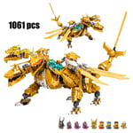 (nėra originalios dėžutės)Creative Lloyd Golden Ultra Dragon Rakennuspalikat Nelipäiset Dragon Mech Figuurit Tiilet Lelut Lapsille Lahjat 71774