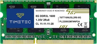 Memorycity Barrette de mémoire RAM DDR3L / DDR3 1600 MHz (DDR3L-1600) PC3L-12800/PC3-12800 (PC3L-12800S) Non-ECC Unbuffered 1,35 V/1,5 V CL11 2Rx8 204 Broches SODIMM pour Ordinateur Portable