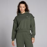 MP Women's Tempo Graphic Crop Hoodie - Dark Olive - XS