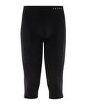 FALKE RU Impulse Collant Legging 3/4, Sous-Vêtement Technique Legging De Sport Homme, Respirant, Noir (Black 3000), 3 (1 Paire)