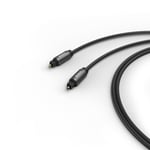 Câble audio à fibres optiques, connecteur ODT (Toslink), métal., 2,0 m