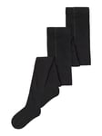 NAME IT Unisex Kid's Nknpantyhose Rib 2p Noos Tights, Opaque, Black, 146-152 cm