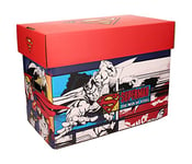 SD TOYS - Boîte de Rangement Superman, Boîte en Carton pour BD et Objets Préférés, Boîte avec Couvercle, Ultra-Résistante, 22 x 30 x 41 cm, Rouge